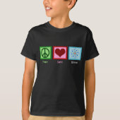 Peace Liebe Science Atom Model Kids T-Shirt (Vorderseite)