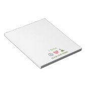 Peace Liebe Science Notepad mit Individuelle Name Notizblock (angewinkelt)