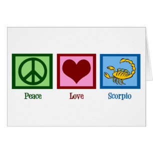 Peace Liebe Scorpio Card