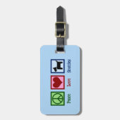 Peace Liebe Scottish Terrier Gepäckanhänger (Vorderseite vertikal)