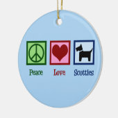 Peace Liebe Scottish Terrier Keramikornament (Links)