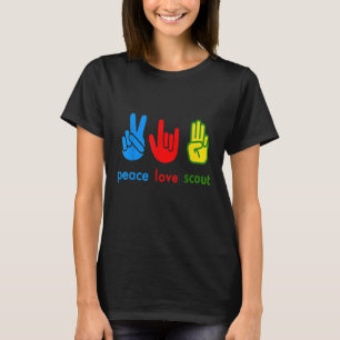 Peace Liebe Scout Scouting Camping Life T-Shirt