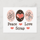 Peace Liebe Scrap Scrapbooking Postcard Stationier Postkarte (Vorderseite)