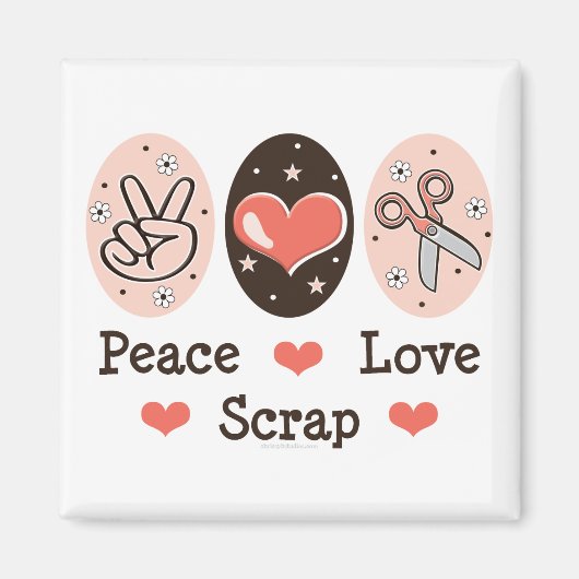 Peace Liebe Scrapbooking Magnet (Vorne)