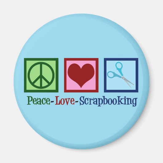 Peace Liebe Scrapbooking Magnet (Vorne)