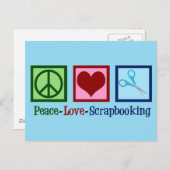 Peace Liebe Scrapbooking Postkarte (Vorne/Hinten)