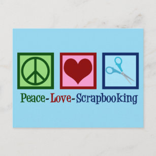 Peace Liebe Scrapbooking Postkarte