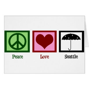 Peace Liebe Seattle Card