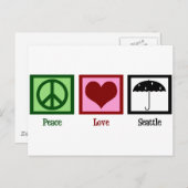 Peace Liebe Seattle Postkarte (Vorne/Hinten)