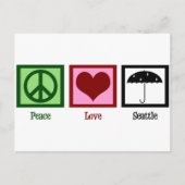 Peace Liebe Seattle Postkarte (Vorderseite)