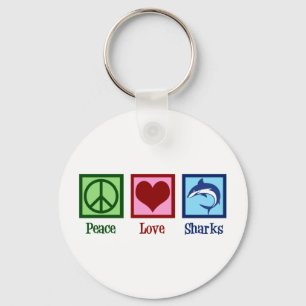 Peace Liebe Sharks Schlüsselanhänger