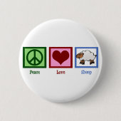 Peace Liebe Sheep Button (Vorderseite)