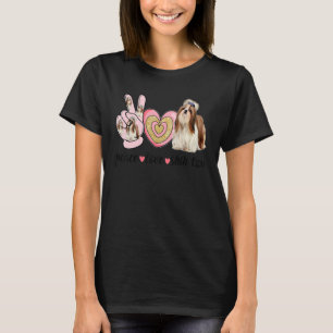 Peace Liebe Shih Tzu Niedlich Dog Mama Muttertag T-Shirt