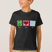 Peace Liebe Signature Language Kids T-Shirt (Vorderseite)