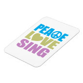 Peace Liebe Sing Magnet (Linke Seite)