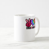Peace Liebe Skate - Gefärbte Krawatte Roller Skate Kaffeetasse (VorderseiteRechts)