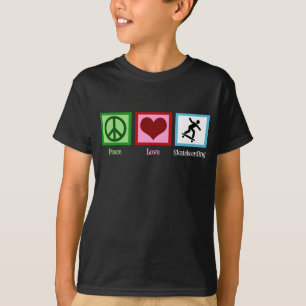 Peace Liebe Skateboarding Cool Kids T-Shirt