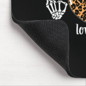 Peace Liebe Skeleton Fall Pumpkin Leopard Hallowee Mousepad (Ecke)