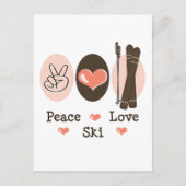Peace Liebe Ski Postcard Postkarte (Vorderseite)