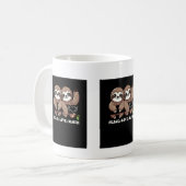Peace Liebe Sloth Süße Tier Lovers Kaffeetasse (Vorderseite Links)