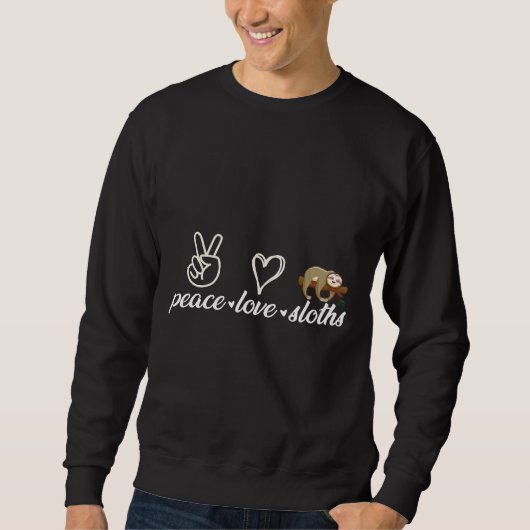 Peace Liebe Sloth Sweatshirt (Vorderseite)