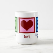 Peace Liebe SLP Niedlich Speaker Therapist Weihnac Kaffeetasse (Mittel)