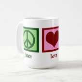 Peace Liebe SLP Niedlich Speaker Therapist Weihnac Kaffeetasse (Vorderseite Links)