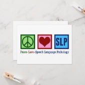 Peace Liebe SLP Sprachpathologie Karte (Vorderseite/Rückseite Beispiel)