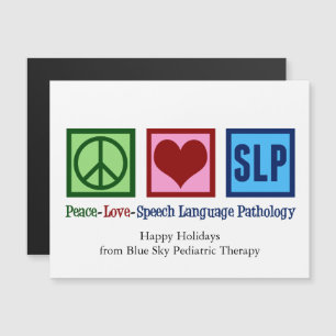 Peace Liebe SLP Sprachpathologie-Magnet Magnetkarte