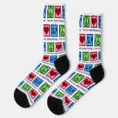 Peace Liebe SLP Sprachpathologie Socken (Linkes Detail)