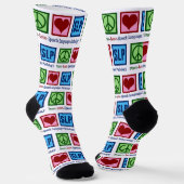 Peace Liebe SLP Sprachpathologie Socken (Gewinkelt)