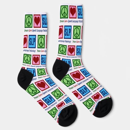 Peace Liebe SLP Sprachpathologie Socken (Rechts)