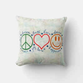 Peace Liebe Smile Kissen
