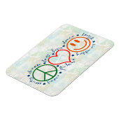 Peace Liebe Smile Magnet (Linke Seite)