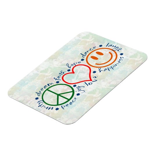 Peace Liebe Smile Magnet (Linke Seite)