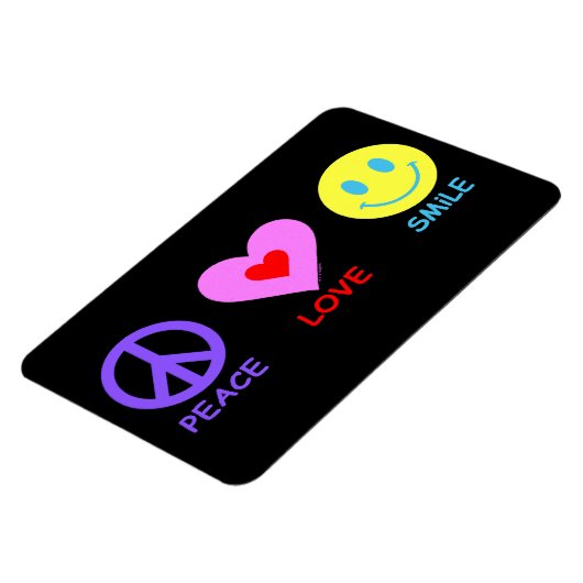 Peace Liebe Smile Magnet (Linke Seite)