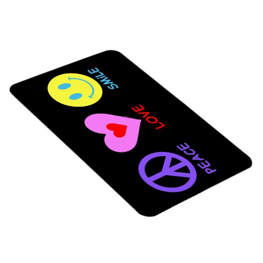Peace Liebe Smile Magnet (Rechte Seite)