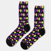 Peace Liebe Smile Pattern Socken (Linkes Detail)