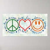 Peace Liebe Smile Poster (Vorne)
