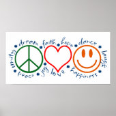 Peace Liebe Smile Poster (Vorne)