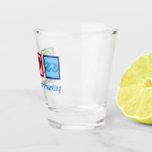 Peace Liebe Snowboarding Schnapsglas (Rechts)