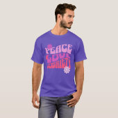 Peace Liebe Sobriety Erholung Valentins T-Shirt (Vorne ganz)