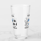 Peace Liebe Soccer Argentina Glass Cup Glas (Rechts)