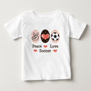 Peace Liebe Soccer Baby T Shirt