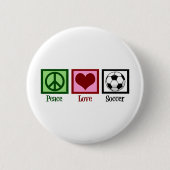 Peace Liebe Soccer Button (Vorderseite)