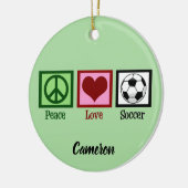 Peace Liebe Soccer Custom Christmas Keramik Ornament (Links)