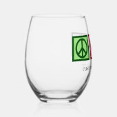 Peace Liebe Soccer Custom Futbol Player Weinglas Ohne Stiel (Rechts)