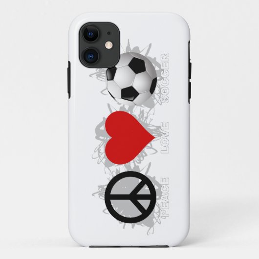 Peace Liebe Soccer Emblem iPhone 5 Fall Case-Mate iPhone Hülle (Rückseite)