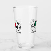 Peace Liebe Soccer Glass Glas (Rechts)