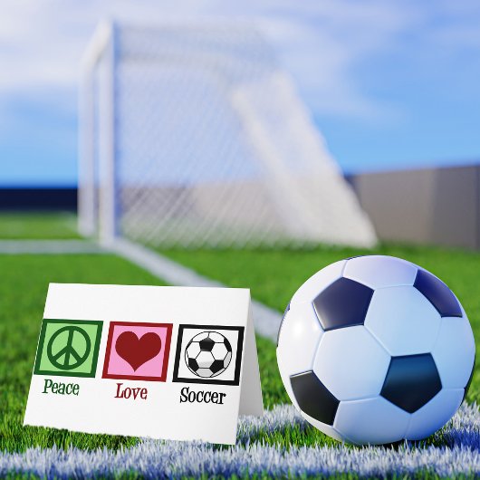 Peace Liebe Soccer Karte